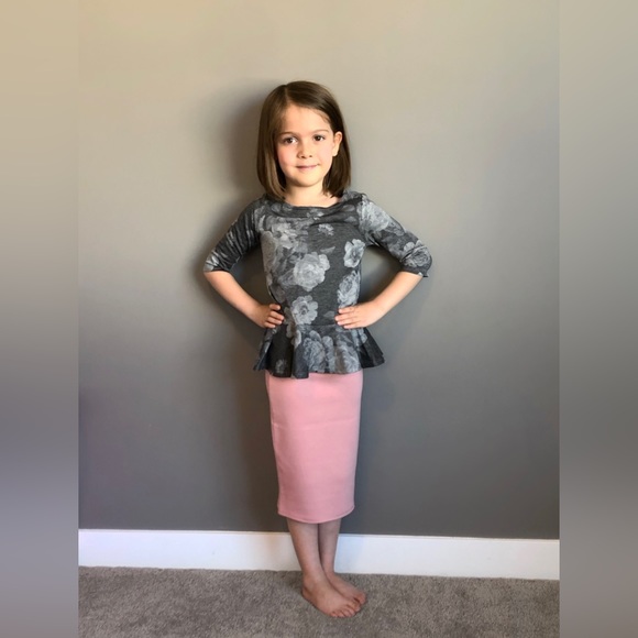 New Girls Peplum Floral Top Canadian Small Shop Handmade - Picture 3 of 3